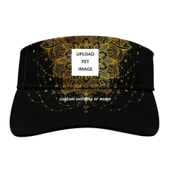 Personalized Logo Hat, Custom Hat, Sun Visors for Women and Men Summer Adjustable Brim UV Protection Hat for Hiking Golf Tennis Outdoors,coolcustomize, PR158-23025018