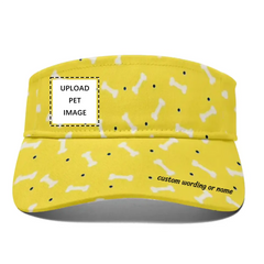 Personalized Logo Hat, Custom Hat, Sun Visors for Women and Men Summer Adjustable Brim UV Protection Hat for Hiking Golf Tennis Outdoors, coolcustomize,PR158-23025015