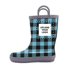 Customized Children's Boots Scottish Theme, Personalized Names, Perfect for Scotland Enthusiasts,RB001-2402001H