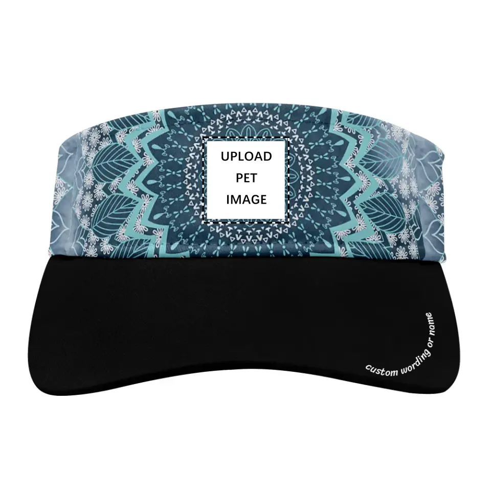 Personalized Logo Hat, Custom Hat, Sun Visors for Women and Men Summer Adjustable Brim UV Protection Hat for Hiking Golf Tennis Outdoors,coolcustomize, PR158-23025019