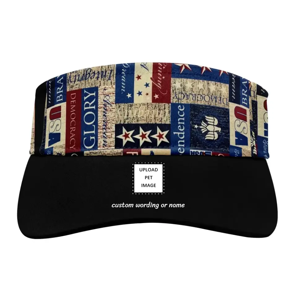 Personalized Logo Hat, Custom Hat, Sun Visors for Women and Men Summer Adjustable Brim UV Protection Hat for Hiking Golf Tennis Outdoors,coolcustomize,PR158-23025004