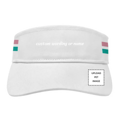 Personalized Logo Hat, Custom Hat, Sun Visors for Women and Men Summer Adjustable Brim UV Protection Hat for Hiking Golf Tennis Outdoors,coolcustomize,PR158-23025003